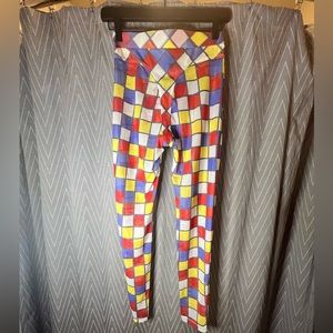 Fashion Brand Company Primary Check Mesh Thong Leggings